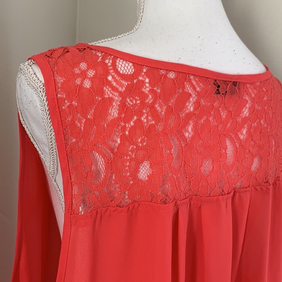 TORRID Pink Lace Georgette Tank - Picture 8 of 14